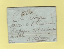 Valence - 25 - Drome - Port Paye - Courrier De L An 12 - 1801-1848: Precursores XIX