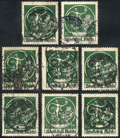 GERMANY: Michel 137 X8 Stamps Postally Used, All Of Very Fine Quality, Key Value Of The Set, Low Start! - Nuevos