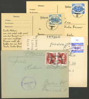 GERMANY: FORGERIES: 4 Covers Of The Years 1944/5, Forged, Interesting Group For Study And Comparison! - Brieven En Documenten