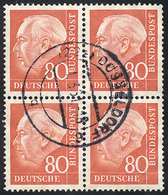 WEST GERMANY: Michel 264, Used Block Of 4, Fine Quality, Michel Catalog Value Euros 260, Guaranteed With Genuine Cancel  - Other & Unclassified