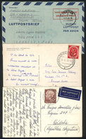 WEST GERMANY: 2 Postcards And 1 Aerogram Sent To Argentina Between 1948 And 1954, VF Quality, Interesting! - Cartas & Documentos