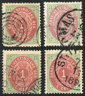 DANISH ANTILLES: Sc.5 + 5e, 4 Used Examples, VF Quality! - Dänische Antillen (Westindien)