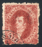 ARGENTINA: GJ.25n, CRACKED PLATE Variety, Position 40. Interesting Example With The Appeal Of A 5th Printing Copy, Rare! - Altri & Non Classificati