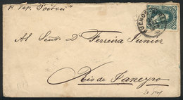 ARGENTINA: "GJ.50, 1876 Belgrano 16c. Rouletted, Franking A Cover Sent From Buenos Aires To RIO DE JANEIRO (Brazil) On 2 - Usati