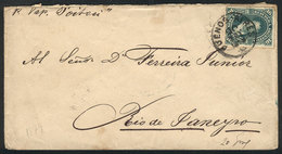 ARGENTINA: "GJ.50, 1876 Belgrano 16c. Rouletted, Franking A Cover Sent From Buenos Aires To RIO DE JANEIRO (Brazil) On 2 - Gebruikt