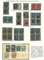 ARGENTINA: GJ.137/189 (not Consecutive), Rivadavia Belgrano & San Martín, SELECTION OF STAMPS WITH INVALIDATING PERFORAT - Oblitérés