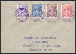 ARGENTINA: GJ.529/32 (Sc.286/9), 1921 First Panamerican Postal Congress, The Set On A Cover With Special Cancellation Of - Usati