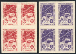 ARGENTINA: GJ.943/4 (Sc.561/2), 1947 Antarctic Mail, Set Of 2 TRIAL COLOR PROOFS, Excellent Quality, Very Rare! - Usados