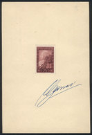 ARGENTINA: GJ.961 (Sc.581), 1948 October 17 (Peronist Loyalty Day), Mounted On A Card Signed By Renato Garvasi, Designer - Gebruikt