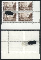 ARGENTINA: GJ.1490, 1969/71 5P. Southern Riches W/o Watermark, Block Of 4 With Odd VARIETY: Printed On Paper With Defect - Gebruikt