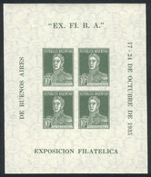 ARGENTINA: GJ.HB 1 (Sc.452), 1935 EXFIBA Philatelic Exposition, VF Quality, GJ Catalog Value US$60. - Altri & Non Classificati