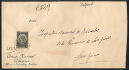 ARGENTINA: REGISTERED Cover Sent From Buenos Aries To San Juan In AP/1909 Franked With 1c. (GJ.35)!!, VF Quality, Rare! - Officials