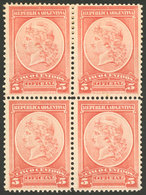 ARGENTINA: GJ.48, Perforation 12x11½, Mint Block Of 4 Of VF Quality, Scarce! - Service