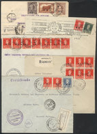 ARGENTINA: Folder With About 65 Covers (some Are Wrappers, A Few Are Fronts) Used In 1920s To 1940s, Franked With Depart - Service