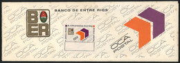 ARGENTINA: OCA: PROOF Of The Special Stamp For The Banco De Entre Rios, Glued To A Booklet Cover, VF Quality, Rare! - Andere & Zonder Classificatie