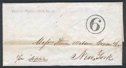 ARGENTINA: "Complete Folded Letter Sent From Buenos Aires To New York On 31/MAY/1851, Carried By Steamship ""Sophia"", O - Voorfilatelie