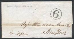 ARGENTINA: "Complete Folded Letter Sent From Buenos Aires To New York On 31/MAY/1851, Carried By Steamship ""Sophia"", O - Vorphilatelie