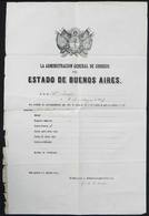 ARGENTINA: "Guide Of Correspondence Sent From The General Post Office Administration Of The STATE OF BUENOS AIRES To Tha - Vorphilatelie