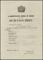 ARGENTINA: Guide Of Correspondence Sent From The General Post Office Administration Of The STATE OF BUENOS AIRES To That - Prephilately