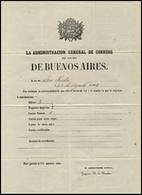 ARGENTINA: Guide Of Correspondence Sent From The General Post Office Administration Of The STATE OF BUENOS AIRES To That - Vorphilatelie