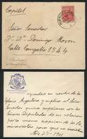 ARGENTINA: Cover Franked With GJ.222, With Printed Cachet Of The Archbishop Of Buenos Aires, Sent To Senator Domingo Mor - Prephilately