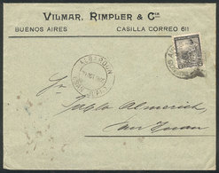 ARGENTINA: Cover Franked With 2c. Liberty, Sent From Buenos Aires To San Juan On 30/OC/1905 And Forwarded To ALBARDÓN, V - Prephilately