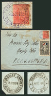 ARGENTINA: "Cover Sent From DURAÑONA To Gonzalez Catán On 28/FE/1916, Franked With 5c. Plowman + Cinderella Of The Frenc - Préphilatélie