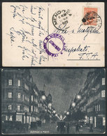 ARGENTINA: Postcard (Buenos Aires, Nigh View Of Mayo Avenue) Franked With 5c. And Sent To Uspallata On 15/MAY/1920, Nice - Prephilately