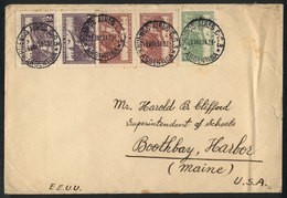 ARGENTINA: Cover Sent To USA On 23/MAR/1934, With Nice Postage Of 15c. Formed With Stamps Of The 1930 Revolution Issue! - Préphilatélie