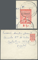 ARGENTINA: Cover Used In Buenos Aires On 22/MAR/1951, Franked With REVENUE STAMP Of 1P. And Without Postage Dues, VF Qua - Préphilatélie