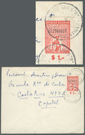 ARGENTINA: Cover Used In Buenos Aires On 22/MAR/1951, Franked With REVENUE STAMP Of 1P. And Without Postage Dues, VF Qua - Vorphilatelie