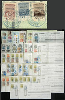 ARGENTINA: "More Than 80 Revenue Stamps On Promissory Notes, Including Some Very Scarce And High Values, Also 3 Examples - Other & Unclassified