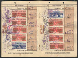 ARGENTINA: Postal Savings Book With 98 Stamps, Wide Variety, Very Fine Quality! - Andere & Zonder Classificatie