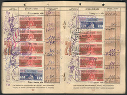 ARGENTINA: Postal Savings Book With 98 Stamps, Wide Variety, Very Fine Quality! - Otros & Sin Clasificación