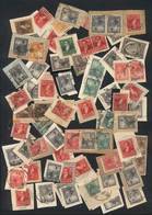 ARGENTINA: Lot Of Old Used Stamps On Fragments, COMPLETELY UNCHECKED, A Quick Revision Shows Good Postmarks, It Surely I - Collections, Lots & Series