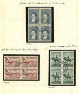 ARGENTINA: FIRST DAY BLOCKS OF 4: Collection In Album With Blocks Of 4 Of The Years 1941 To 1974 Fairly Complete (missin - Verzamelingen & Reeksen