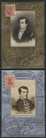 ARGENTINA: Centenary Of 1810: 2 Rare PCs With Views Of Mariano Moreno And Manuel Belgrano With Embossed Details, VF Qual - Argentinië
