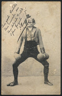 ARGENTINA: CLOWN: Excellent View Of A Clown, Possibly French Or German, Used In Santa Fe In 1908, Very Nice! - Argentina