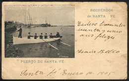 ARGENTINA: Santa Fe: Port, Editor V.Colmegna, Used In 1905, Fine Quality, Very Rare! - Argentine