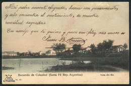 ARGENTINA: Santa Fe: Colastiné, View Of The River, Used In 1908, VF Quality! - Argentinië