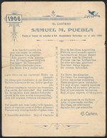 ARGENTINA: New Year Greeting Card Of The Postman Samuel M. Puebla (year 1906), Possibly Of Buenos Aires, Very Rare. It H - Manuscripten