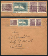 ARGENTINA: Military Aviation, Cinderella Of 5c. Of 1919 + Postage With Plowman Stamps 4c.  + Pair ½c., Sent From Buenos  - Erinnophilie