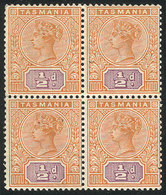 AUSTRALIA: Sc.76, Beautiful Mint Block Of 4, The Top Stamps Are Very Lightly Hinged (appear MNH), VF Quality! - Ungebraucht