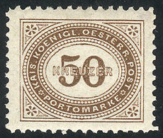 AUSTRIA: Sc.J9 (Yvert 9), 50Kr. Brown, MNH, Excellent Quality! - Otros & Sin Clasificación