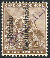 BECHUANALAND: Sc.32, Handstamped SPECIMEN Overprint In Violet, Excellent Quality! - Other & Unclassified