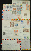 BOLIVIA: 19 Covers Sent To Argentina (almost All Of The 1950s), Most Airmail And Many Registered. With Some Nice Postage - Bolivien