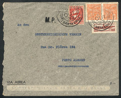 BRAZIL: Airmail Cover Sent From Santa Cruz To Porto Alegre On 27/AU/1933, VF Quality! - Tarjetas – Máxima