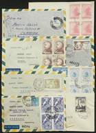 BRAZIL: 60 Covers Sent To Argentina (almost All Of The 1950s), Most Airmail And Many Registered. With Some Nice Postages - Maximumkaarten