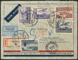 CZECHOSLOVAKIA: Registered Airmail Cover Sent From Praha To Argentina On 2/MAY/1933 Franked With 47k., VF And Fantastic! - Storia Postale