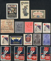 CZECHOSLOVAKIA: 17 Old Cinderellas Of Various Topics, Excellent And Colorful Designs, General Quality Is Fine To VF, Ver - Other & Unclassified